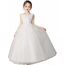 Vestido De Princesa Con Bordado De Lentejuelas Para Niña