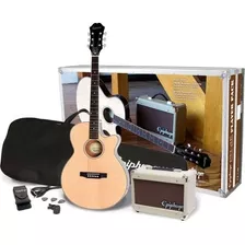 Pack Guitarra Electroacústica EpiPhone Pr4-e Player Natural