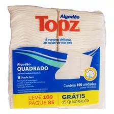 Algodão Hidrófilo Quadradinho 100 Un - Topz