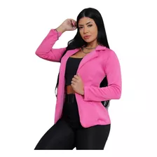 Blazer Feminino Casaquinho Tecido Neoprene Estilo Terninho