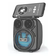 Mini Caixa Caixinha Som Portátil Bluetooth Mp3 Fm Sd Usb Cor Preto 110v/220v