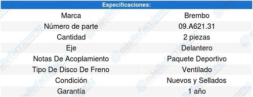 Par Discos Ventilados Delanteros E400 3.0l V6 2015 Foto 2