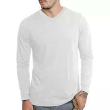 Camisa Gola V Modelo Slim Reto - Presenteie Quem Ama