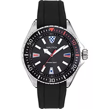 Hombres Nautica Napcps903 Crandon Park Negro - Plata Correa 