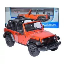 Miniatura De Ferro Jeep Wrangler 2014 22cm 1/18 Maisto