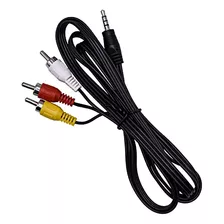 Hqrp Cable De Audio Y Video Av De 0.138 In A 3 Rca Compatibl