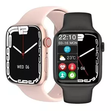 Relógio Smartwatch Masculino E Feminino W27 Pro Série 7 Luxo Cor Da Caixa Rosa