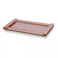 Bandeja Decorativa Espelhada Vidro 20x11 Moderna - Cores