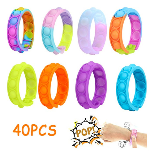 Pulsera De Colores Antiestrés Pop It Fidget Toy Pop Bubble 4