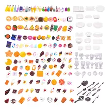 200pcs Bebidas De Comida En Miniatura Para Muñecas Mini Jugu