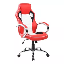 Silla De Escritorio Ayp Equipamientos Maranello Gamer Ergonómica Roja Y Blanca Con Tapizado De Cuero Sintético