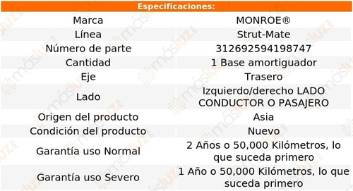 (1) Base Amortiguador Strut-mate Izq/der Tra Cl Acura 01/03 Foto 3