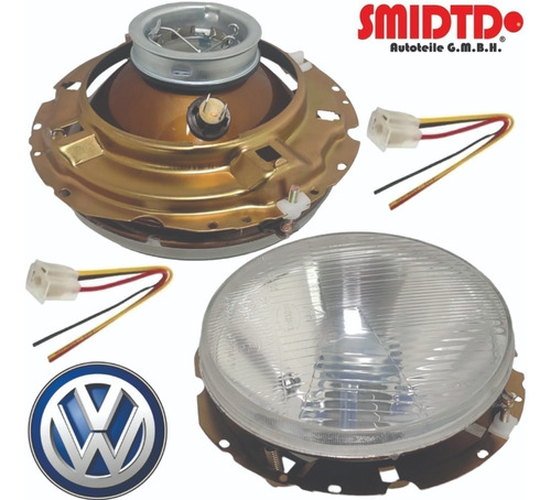 Faros Con Focos Biceles Enchufes Vw Safari 1.6 73-80 Foto 4