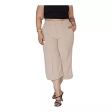 Calça Pantacourt Midi Larga Moda Plus Size Wide Leg G1 G2 G3