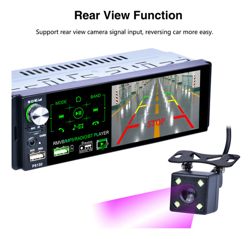 Reproductor Multimedia Estreo Hd 1 Din Car Radio Mp5 Autora Foto 6