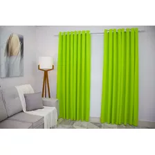 Cortina Veneza Dupla Oxford 4 Folhas 600x280 Sala/quarto Cor Verde-pistache