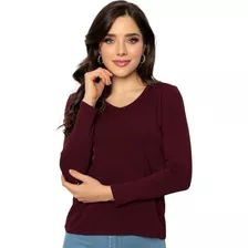 Blusa Feminina Manga Longa Segunda Pele Melhor Qualidade