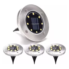 X4 Luces Led Solar Para Piso O Pared Cn Pincho Para Jardin 