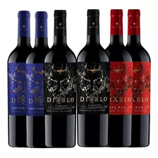 Mix 6 Vinos Diablo :carmenere/cabernet/ Blend