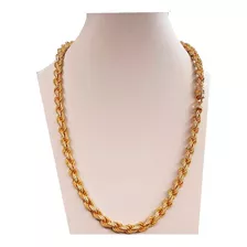 Cadena Torzal 80grs Auténtico Oro Macizo 18k Hecha Mano 65cm