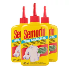 Kit 3 Semorin Detergente Pré-lavagem Tira Manchas 100ml Cada