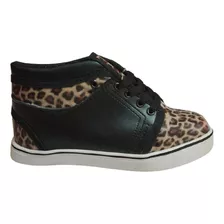 Zapatilla Botita Eco Cuero Animal Print Dama Art 150 / 160