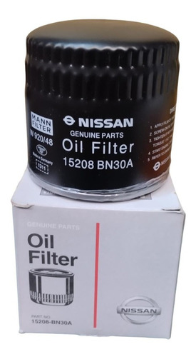 Foto de Filtro  Aceite Motor Navara/ Urvan/ Nv350/ Frontier Yd25