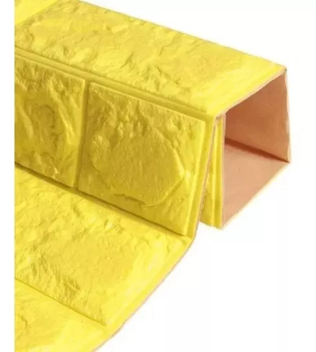 Papel Tapiz Amarillo Limón Adhesivo 3d De Pared
