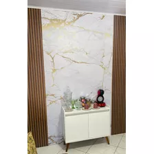 Papel De Parede Mármore Com Dourado 