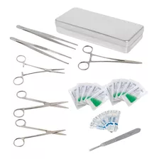 Kit Universitário Para Anatomia Dissecação E Sutura Completo