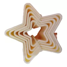 Cortador De Galletas O Masas, Plástico Forma De Estrella 5pc
