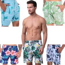 Kit 5 Bermuda Estampada Moda Praia Shorts Neymar Mauricinho