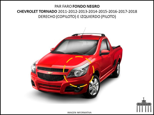 Chevrolet Tornado Par Faro 2011-2018 Fondo Negro Cng Foto 4