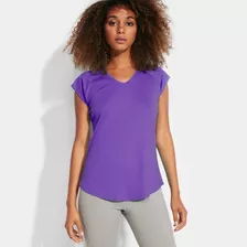 Polera Deportiva Mujer Manga Corta 92% Poliéster 8% Elastano