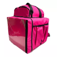 Bag Mochila Motoboy Delivery Rosa Sem Isopor