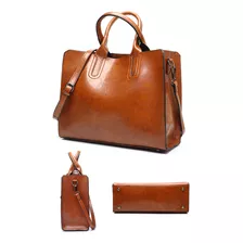 Bolso De Cuero Para Mujer De Gran Capacidad Bolso De Cuero R