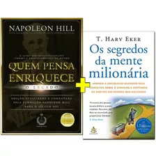 Kit 2 Livros Segredos Mente Milionária+ Quem Pensa Enriquece