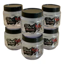 Kit Com 06 Gel Cola 250g De Tampa Preta - Black Fix