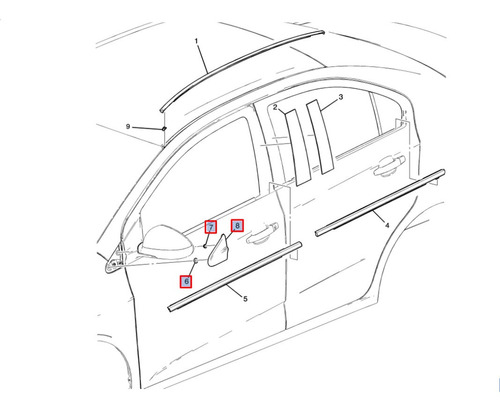 Tapas Continuacion Espejo Chevrolet Sonic 1.6 2012-2018 Foto 5