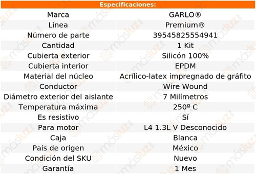 Jgo Cables Bujias Pontiac Firefly L4 1.3l 98 Garlo Premium Foto 2