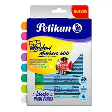 Marcador Para Vidrio Pelikan Window Markers 600 X 8 Colores