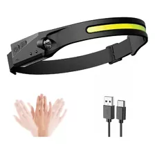 Vincha Linterna Minera Luz Led Recargable Usb Camping