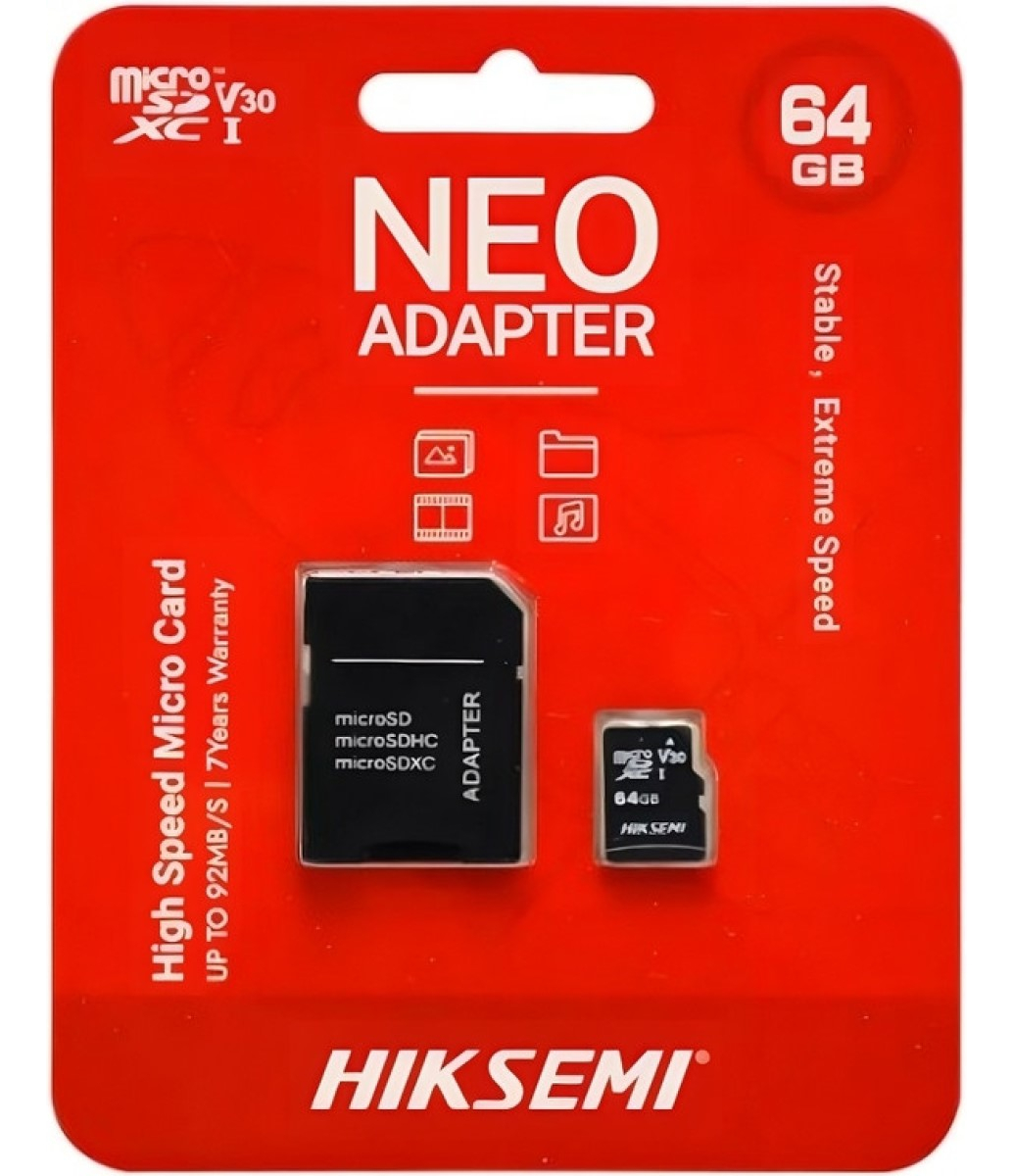HIKSEMI NEO ADAPTER MICRO SD 64GB CLASE 10