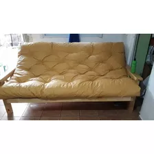 Colchon Para Futon En Ecocuero 3 Cuerpos Excelente