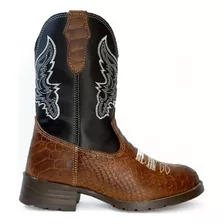 Bota Country Texana Infantil Café Outlet Envio Imediato 12x 