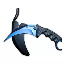 Karambit Azul C Personalizado Laser Con Nombre O Iniciales Color Azul Acero