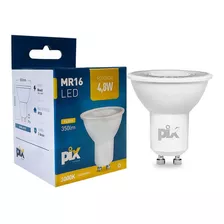 Lâmpada Dicróica Mr16 Led 4,8w 3000k Bivolt Gu10 Cor Da Luz 3000k (branco-quente)