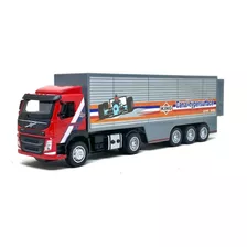 Miniatura Volvo Caminhão Contêiner C/ Som E Luz 1:50