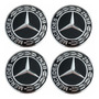 4 Tapas Centro De Rin Mercedes Benz 75mm Originales New Red