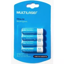 4un Pilha Recarregável Aa 2500mah Multilaser Cb052